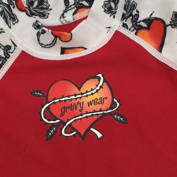 NWT Gruvy Wear UPF 50+ Matching Rash Guard Swim 2Pc Set size 0-6M - Picture 3 of 6